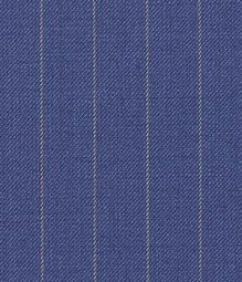 Chalkstripe Wool Royal Blue Pants